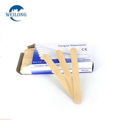 Disposable Sterile Paper Wrapped Wooden Tongue Depressor