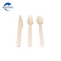 Low price design wooden takeaway cutlery set New design cutlery set wood